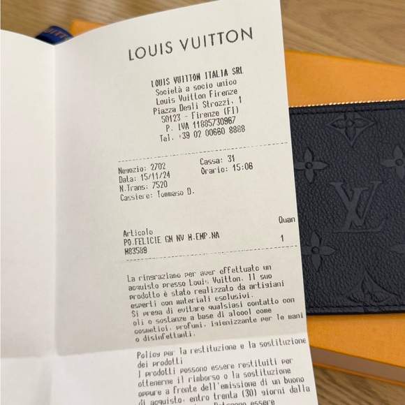 LOUIS VUITTON 2024 Monogram Empreinte Leather Zippy Coin Holder - Navy - Picture 7 of 7